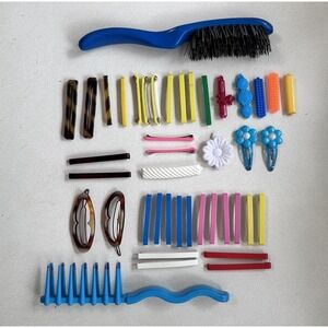 Vintage Goody Stay Tight Clasp Clip Hair Barrettes & Other Brands + Brushes